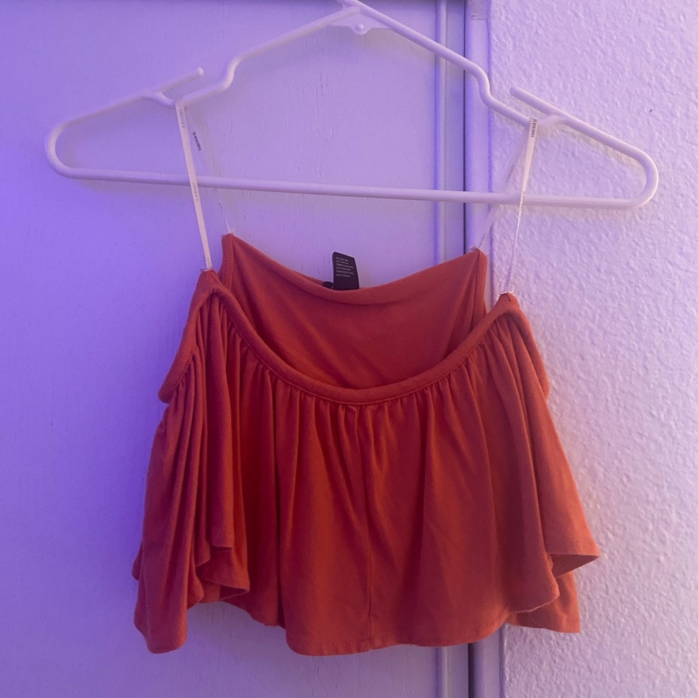 Frilly orange crop top from Forever 21